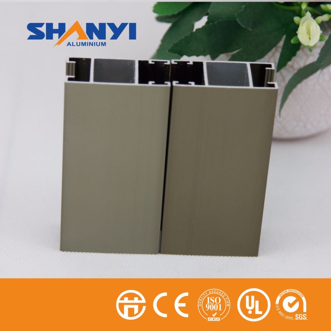 Building Material Anodized Champagne Aluminium Extrusion Profile Aluminum Profile for Window Door Industry