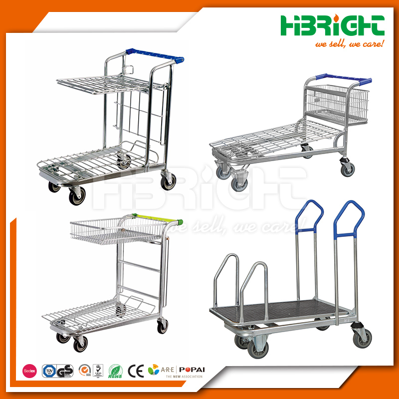 Metal Warehouse Trolley Cart (HBE-W-12)