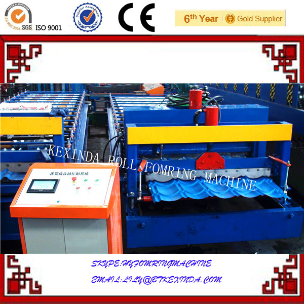 1035 Glazed Metal Roof Tile Making Steel Profile Roll Forming Machine