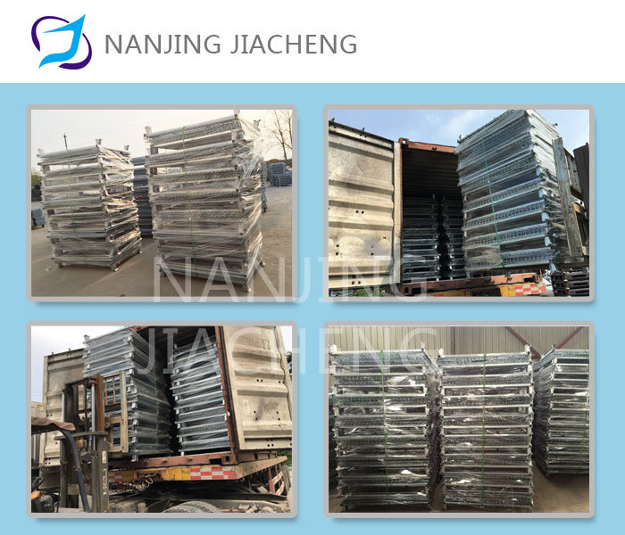 Stacking and Foldable Storage Metal Container with Wheels