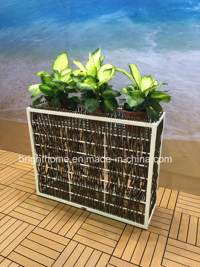 Resin Wicker Outdoor Garden Decor Outdoor Flower Pot (BG-F01)