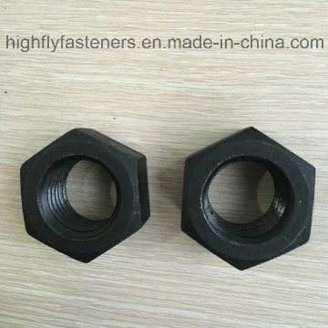 Heavy Hex 2h Nuts S45c Carbon Steel Black