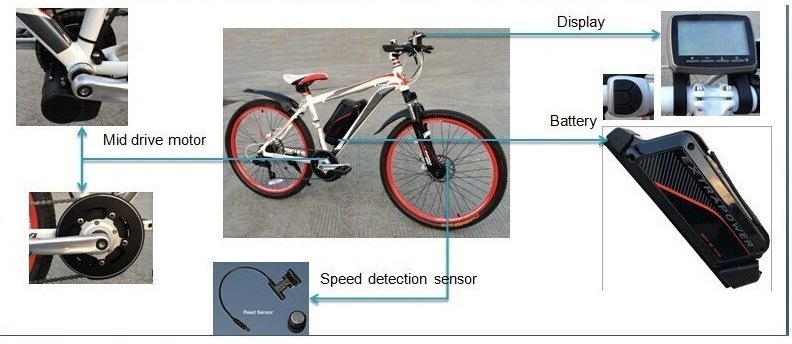 Greenpedel 48V 1000W Bafang Ebike MID Motor Conversion Kit