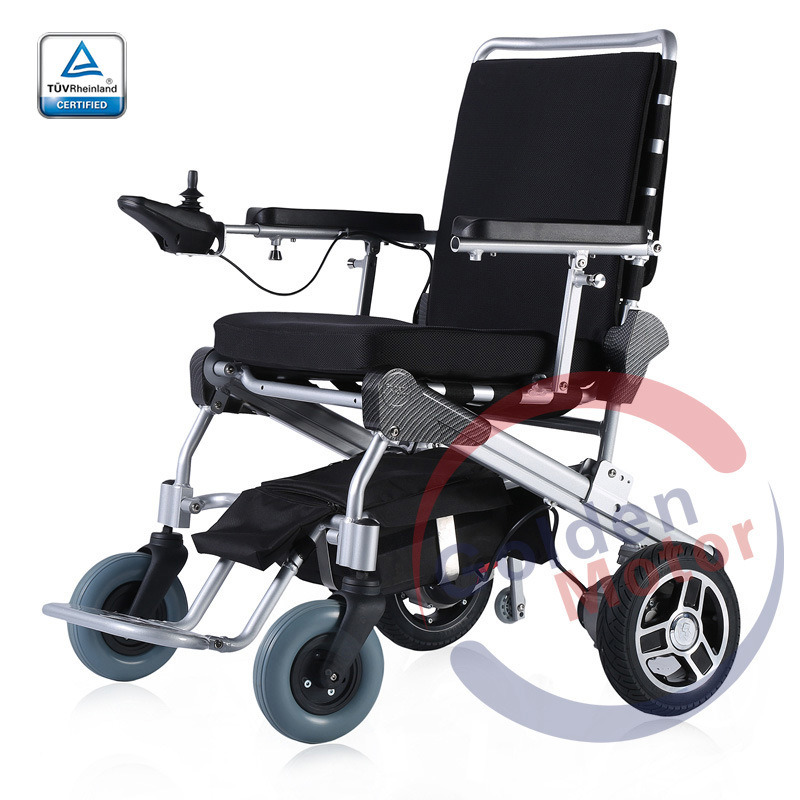 TUV Approved Golden Motor 8'', 10'', 12'' E-Throne Reclining Small Lightweight Hadicapped Power Electric Wheelchair for Disabled People