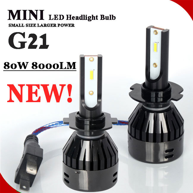 HID LED Super Powerful Bright COB LED Headlight Kit Lamp Car Bulbs G5 H4 40W 80W 12V 24V H13 H4 H7 Car LED Headlight, Auto Parts