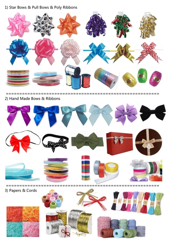 Polyester Ribbons, Pull Bows for Wedding Decoration