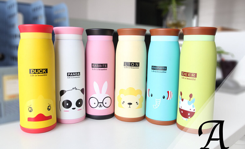 260ml Cute Animal Stainless Steel Vacuum Cup Portable Thermos Cup for Baby