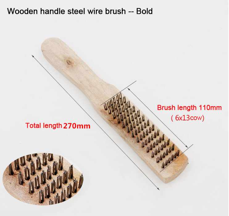 Hot Sale Wooden Handle Steel/Copper Wire Brush Cleaning Brush