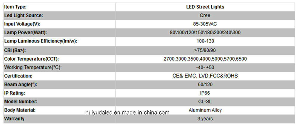 30W 60W LED Street Light 100W 120W 150W LED Street Light Manufacturers LED Street Light Price List