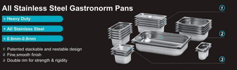 Stainless Steel Gn Pan Restaurant Kitchenware