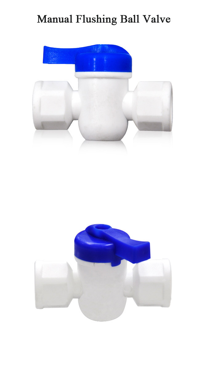 Plastic Manual Flush Ball Valve for RO System