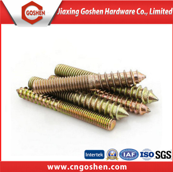 Galvanized Double Threaded Dowel Hanger Wood Screw