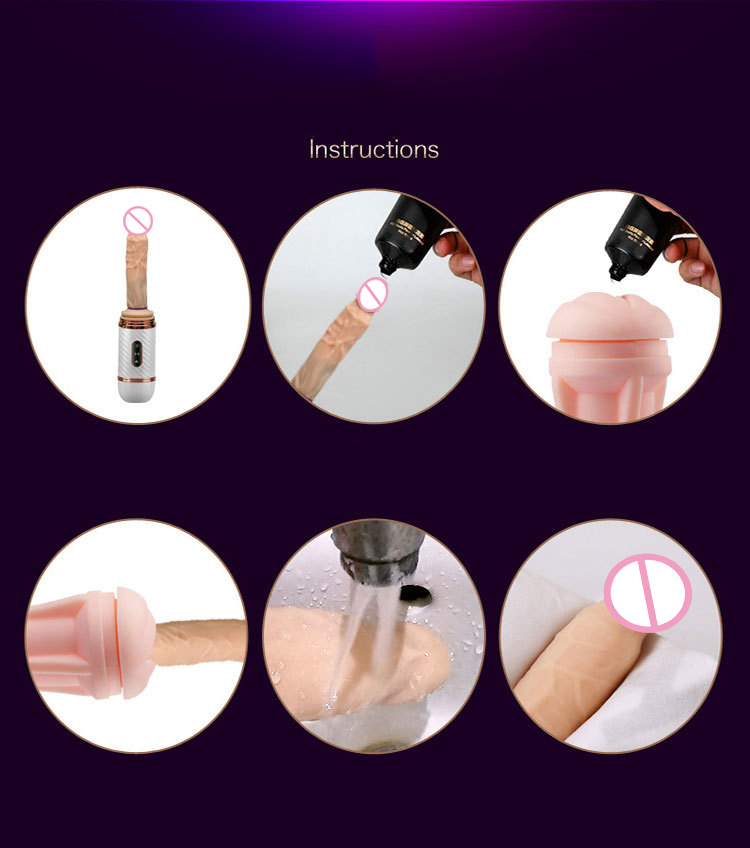 Heated Dildos Telescopic Dildo Vibrator Sex Machine Gun Remote Control Vibrator Double Dildo Magic Wand Massager for Women