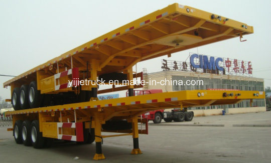 Hot Sale 3 Axles 40FT Container Flatbed Semi Trailer