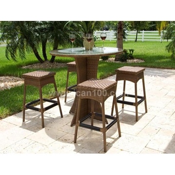 High Quality Outdoor Wicker Rattan Leisure Patio Garden Bar Furniture