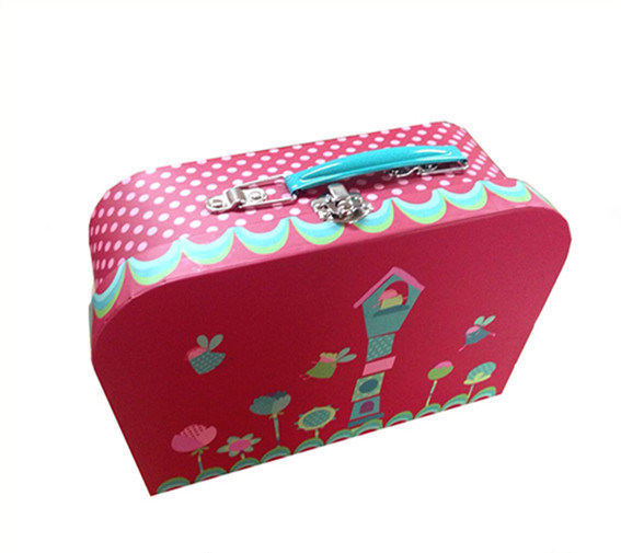 Hotsale Paper Suitcase Shape Lunch Boxes with Printing Custom Artwork