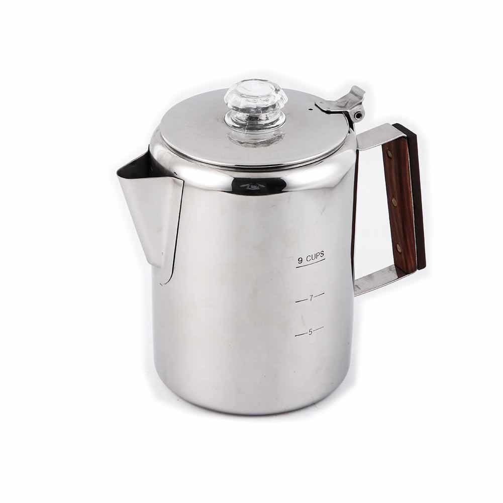 Cafetière à percolateur à café de 9 tasses, cafetière à infusion rapide, faisable pour voyager