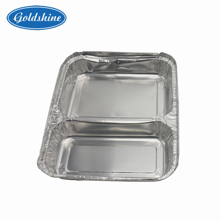 Durable Rectangular Aluminum Foil Food Container with Board Lid