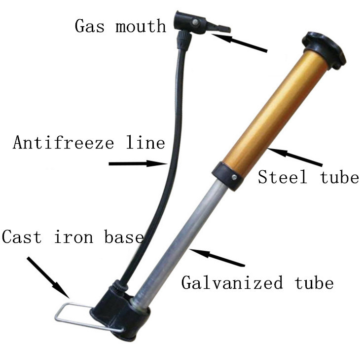 Good Quality Bicycle Pump with Air-Pressure Gauge / Easy to Carriage Mini Bike Pump / Fashion Pump Wholesale