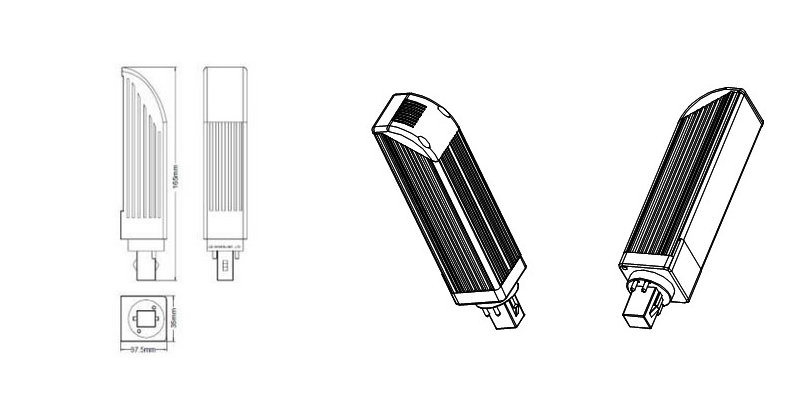 Promotion 11W LED G24 Bulb Lamp LED Plug Light