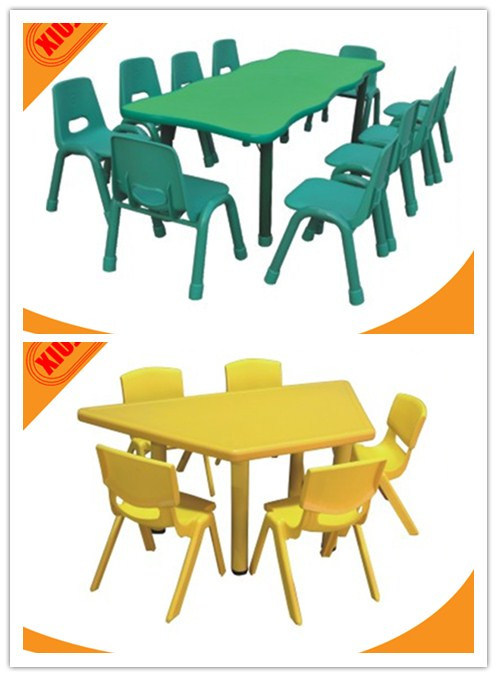 Indoor Various Shapes Plastic School Table and Chair for Sale