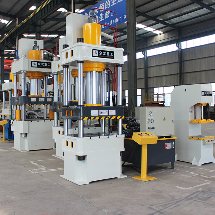 2018 New Small Four Pillar Manual Hydraulic Oil Press Cutting Machine Price 400 Ton