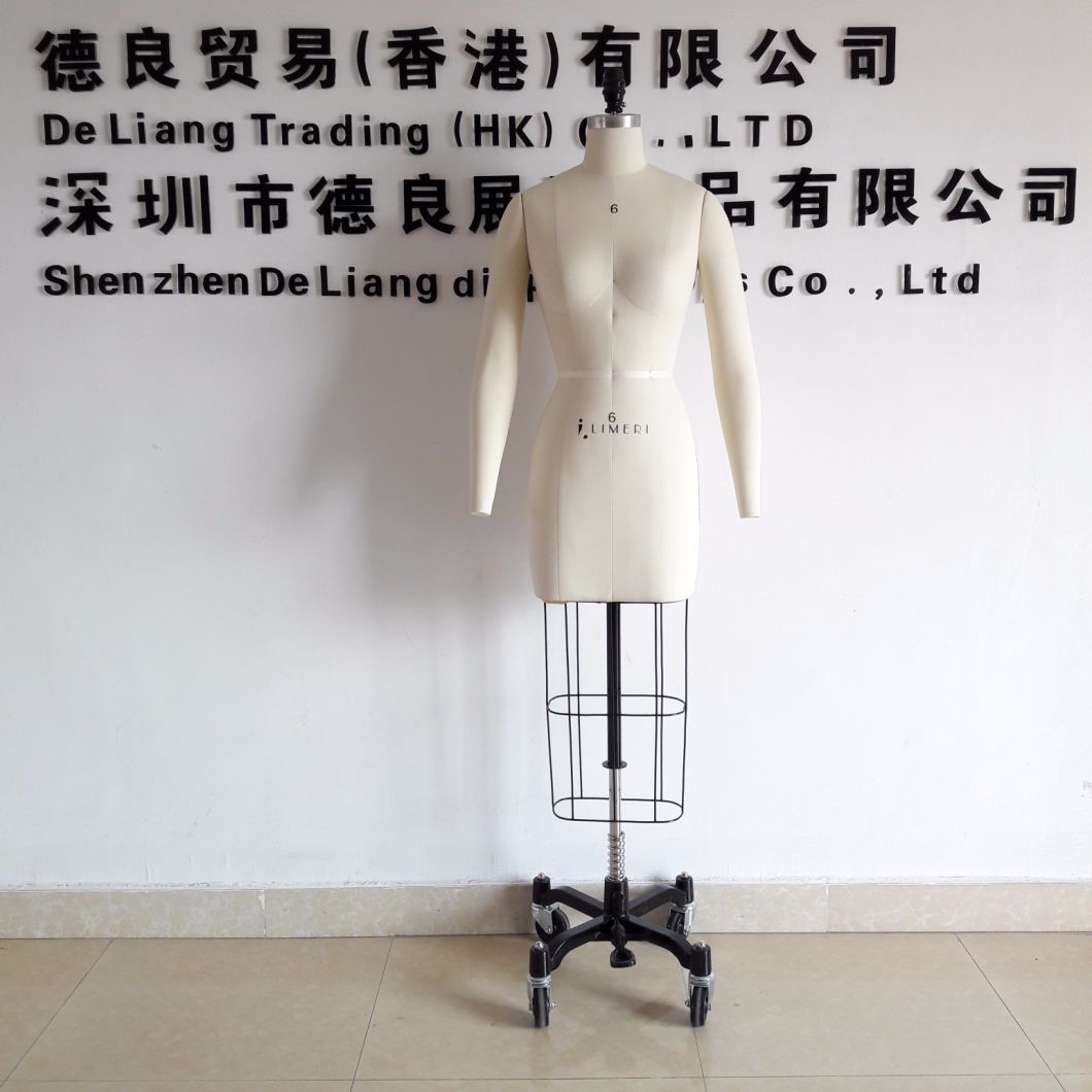 Dl52 Size6 Europe and American Size Female Half Body Tailor Mannequin with Black Cage, Mannequin for Bride