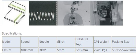 Lockstitch Zigzag Sewing Machine for Leather Materials