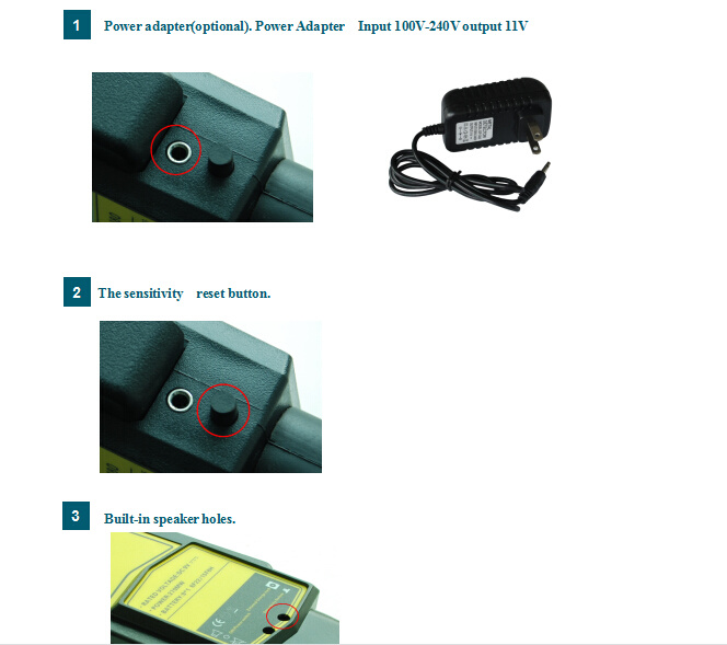 270MW Super Scanner Hand Held Metal Detector with LED Light Indicator