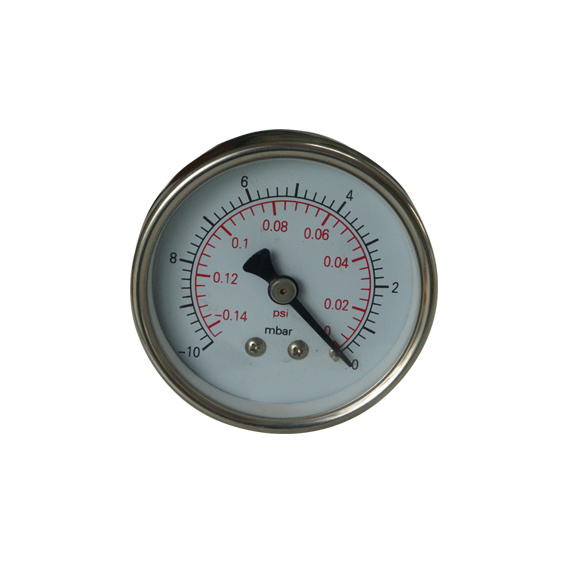 2.5inch-63mm Chrome Plate Case Back Type Vacuum Pressure Gauge Manometer