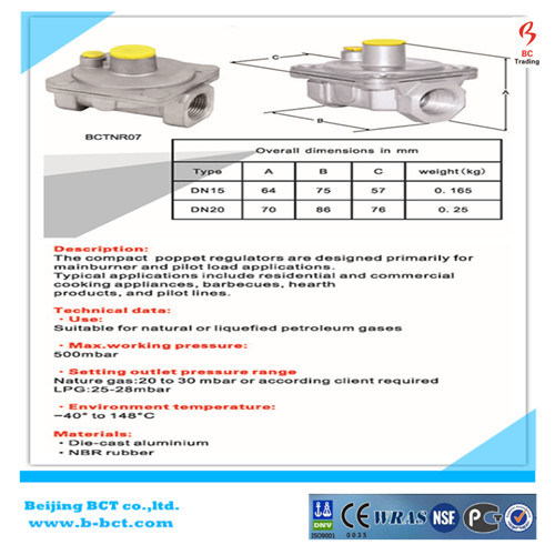 Natural Gas Regulator, gas valve, aluminum body gas valve