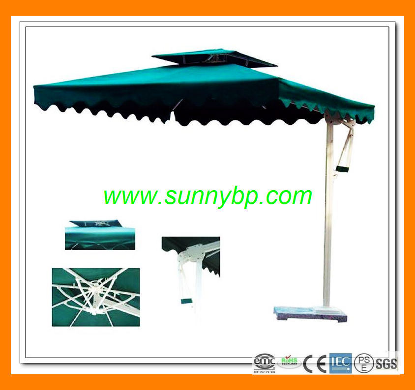 Solar Patio Umbrella for Market with LED Lights