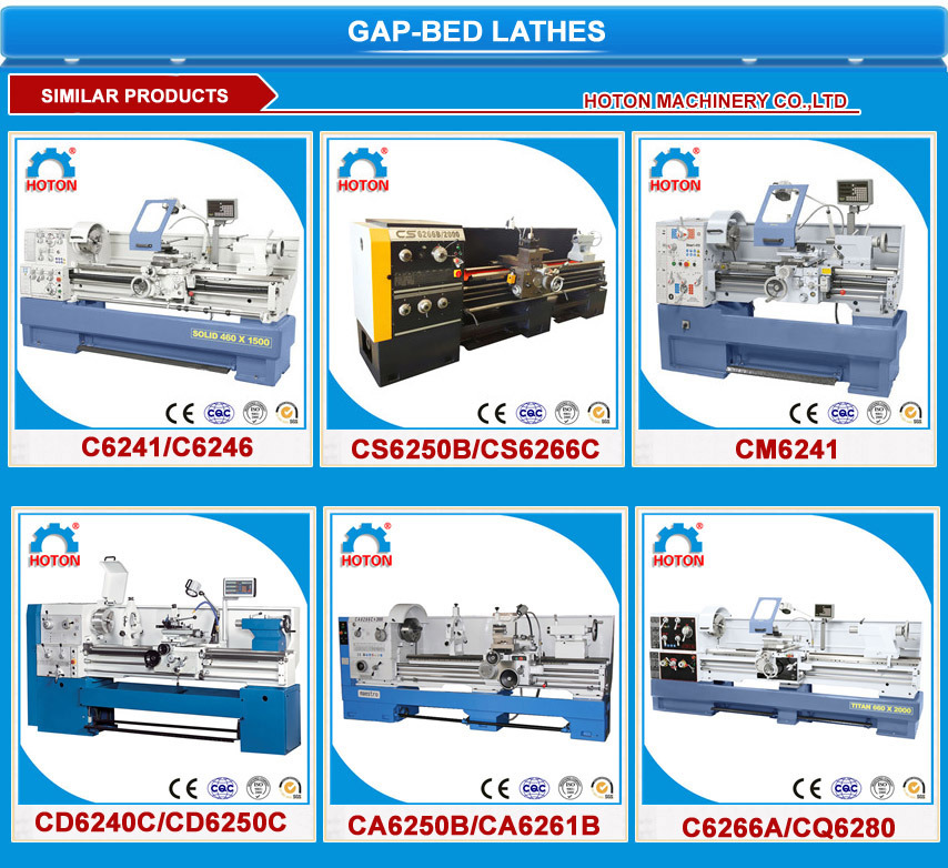 High Precision Metal Horizontal Gap Bed Lathe Machine (C6251 C6256)