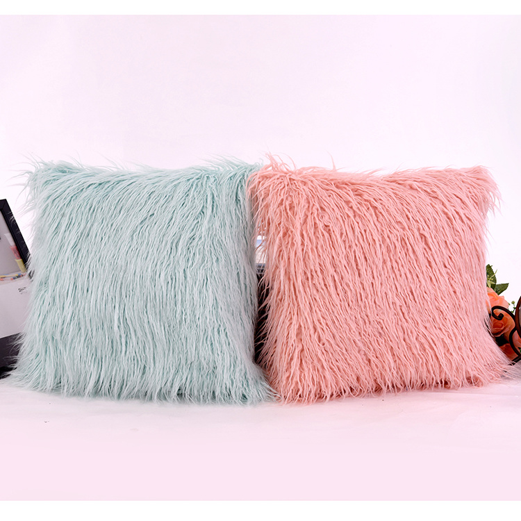 100% Polyester Plush Fake Fur Wholesale Decorative Cushion