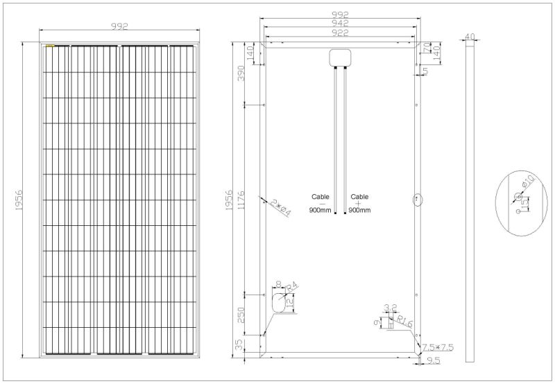 Polycrystalline Solar Panel 320W 24V Hot Sell High Quality Poly Cell Solar Module