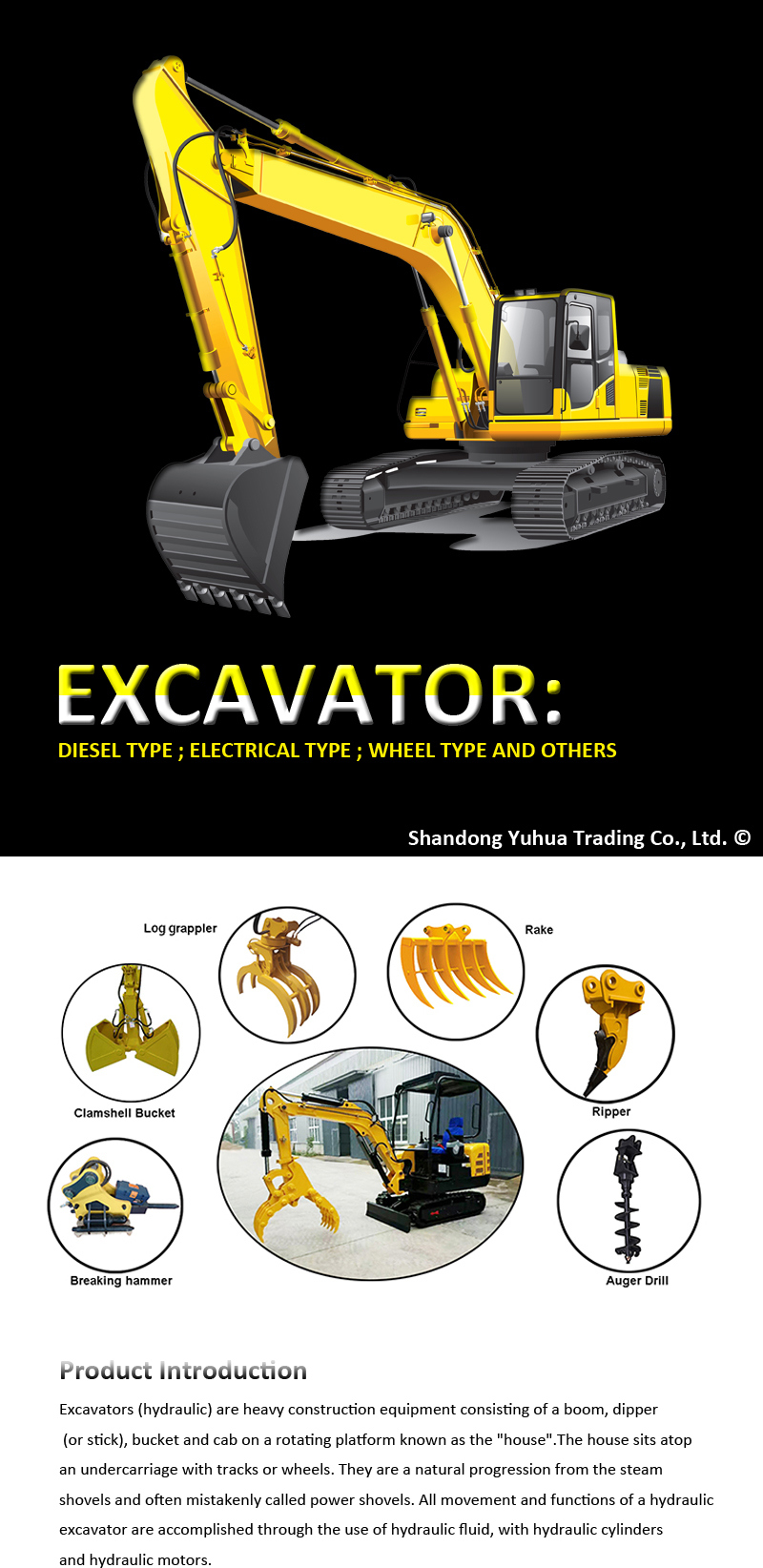 Heavy Duty Construction Machine with ISO Standard