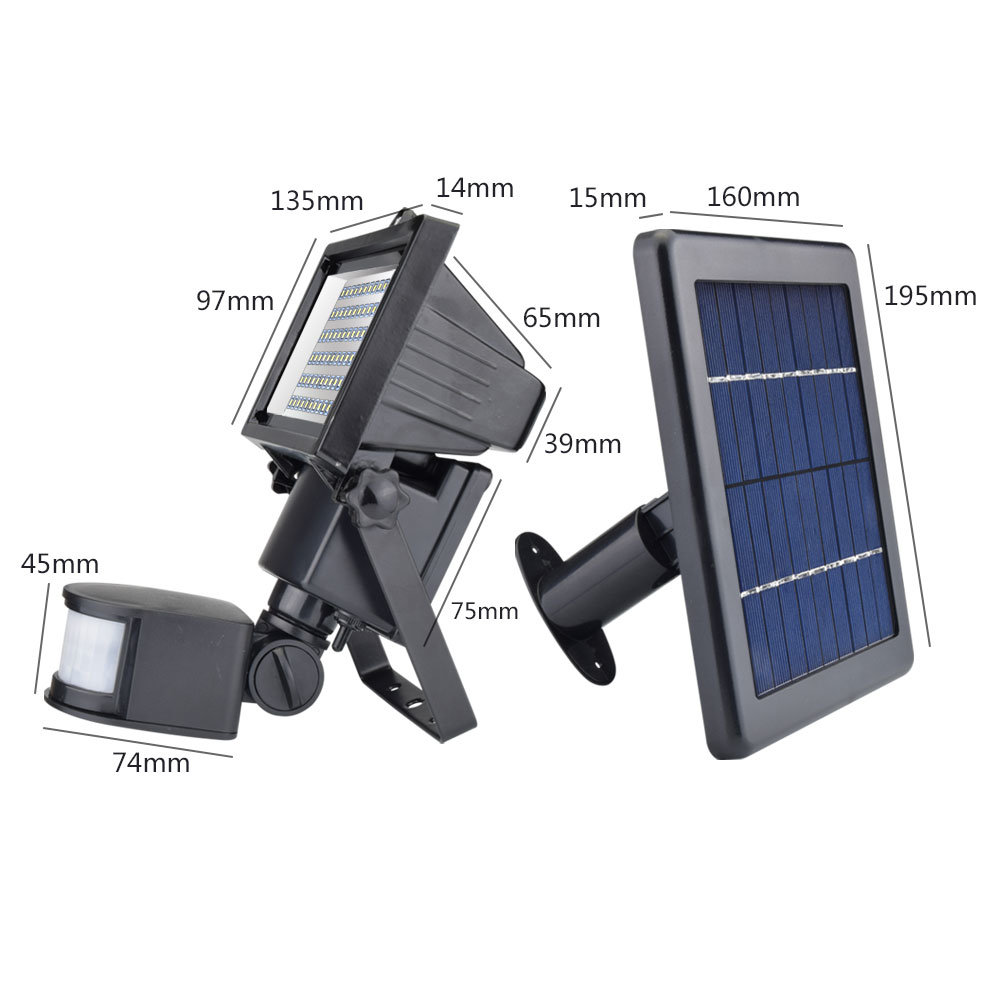 LED Solar Lights Outdoor PIR Activated Security Light Spotlight