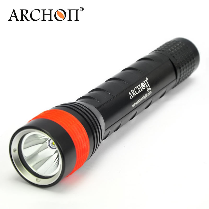 Archon G6 Dry Battery Cheap Super Bright LED Diving Flashlight Classic Aluminum Powerful Scuba Diving Torch Light