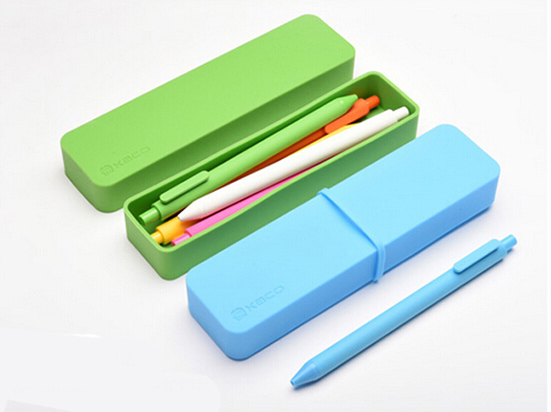 Creative Durable Offices and Schools Candy Color Stationery Silicone Pen & Pencil Cases