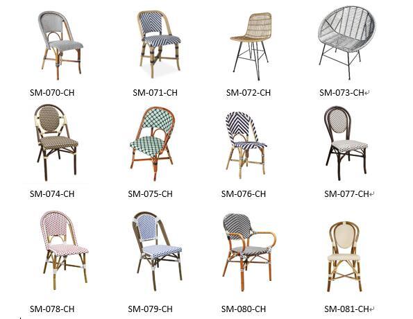 Outdoor Furniture Rattan Garden Aluminium Legs Dining Chair