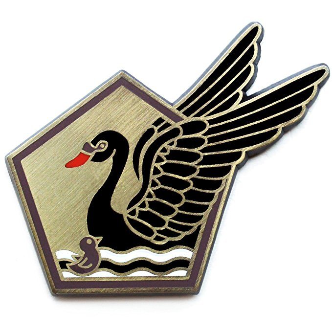 High Quality Custom Metal Black Swan Hard Enamel Lapel Pin