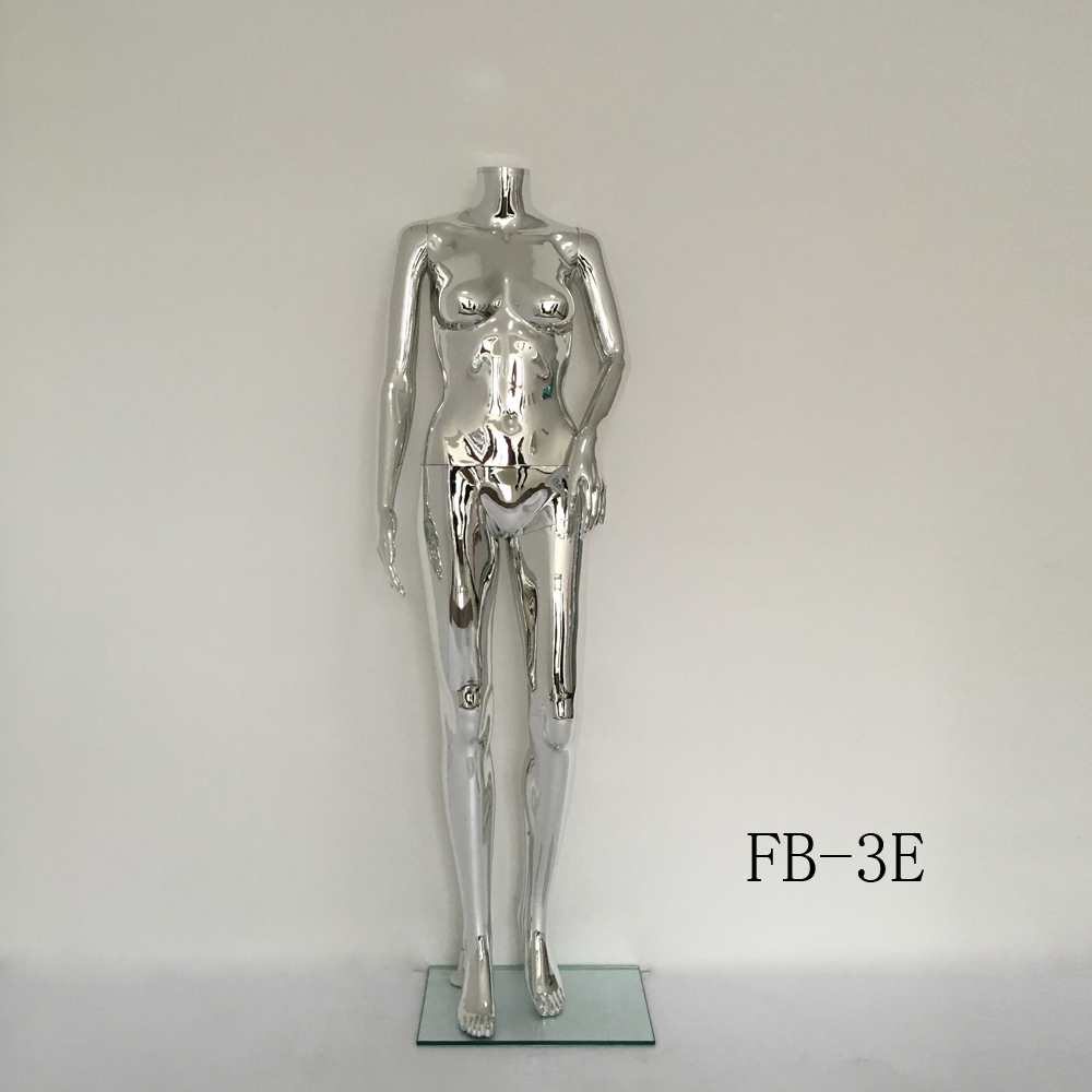 Factory Wholesale Chrome Sliver Golden Plastic PP Female Model Mannequin