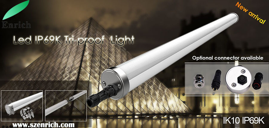 LED Outdoor Tri Dust Proof IP69K Waterproof Light Fixtures
