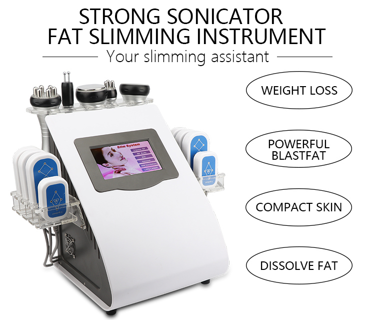 6 in 1 Ultrasonic Liposuction Equipment / 40K Cavitation Slimming Machine