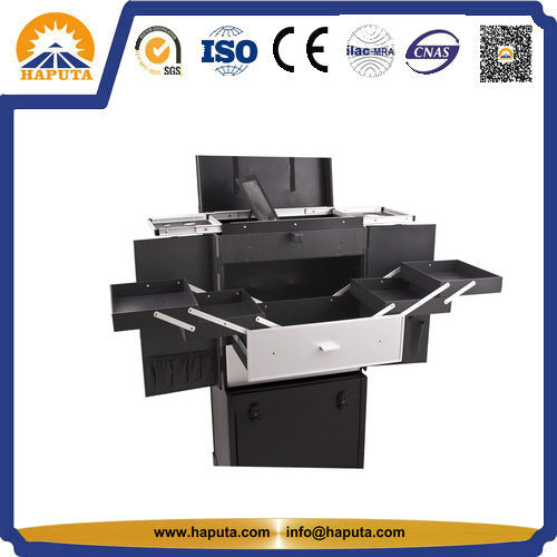 Aluminum Hairdressing Case with Brush Holder & Drawers (HB-3167)