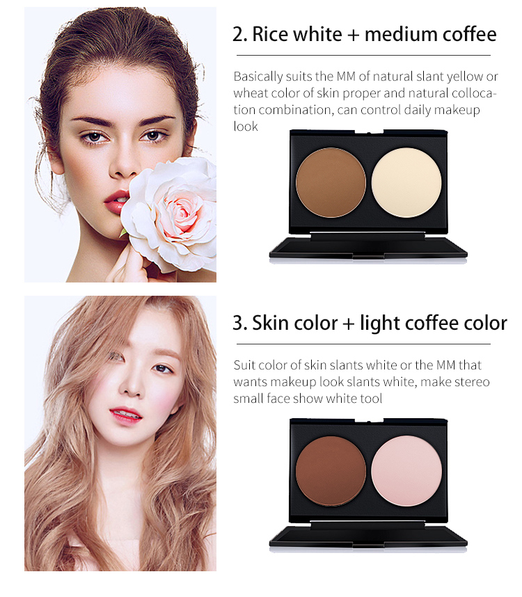 Maquiagem Importada Atacado Pigment Contour Palette Powder 3 Colors Conclear Highlighter Makeup Waterproof