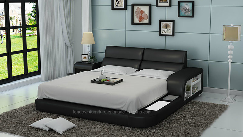 Lb8805 Designer Furniture LED Light and Storage Modern Bed