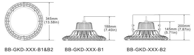 Induction Replaces 300W LED High Bay Lamp Fixture Factory Industry Warehouse Fast Install