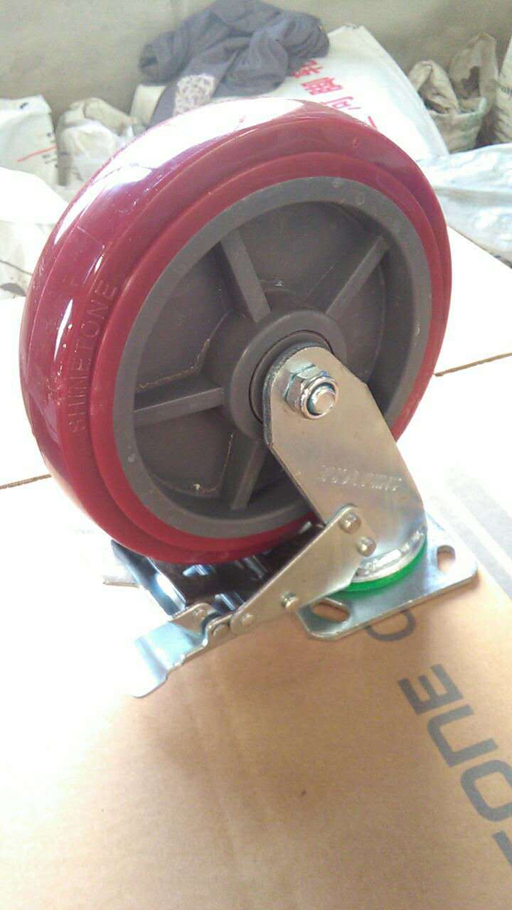 Scaffolding 8 Inch PU Swivel Caster Wheels with Brake