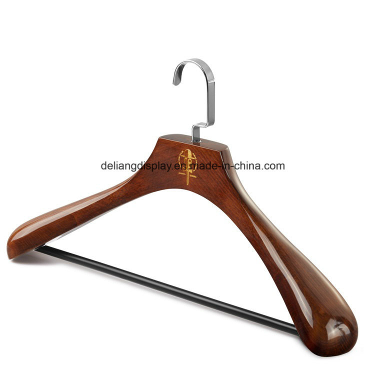 High Quality Widen Shoulder Big Coat Wooden Hanger for Male